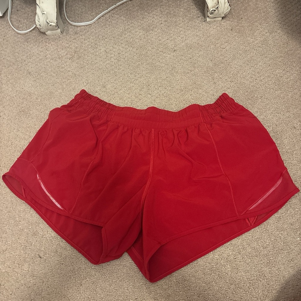 Women's Red Athletic Shorts Lululemon